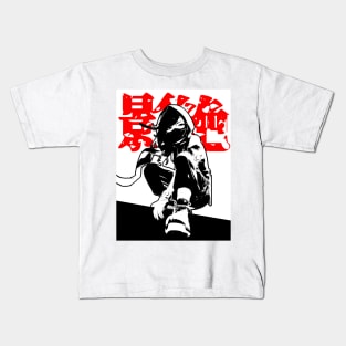 Cyberpunk Vaporwave Ninja Girl Kids T-Shirt